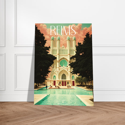 Affiche Reims Je t'aime colors