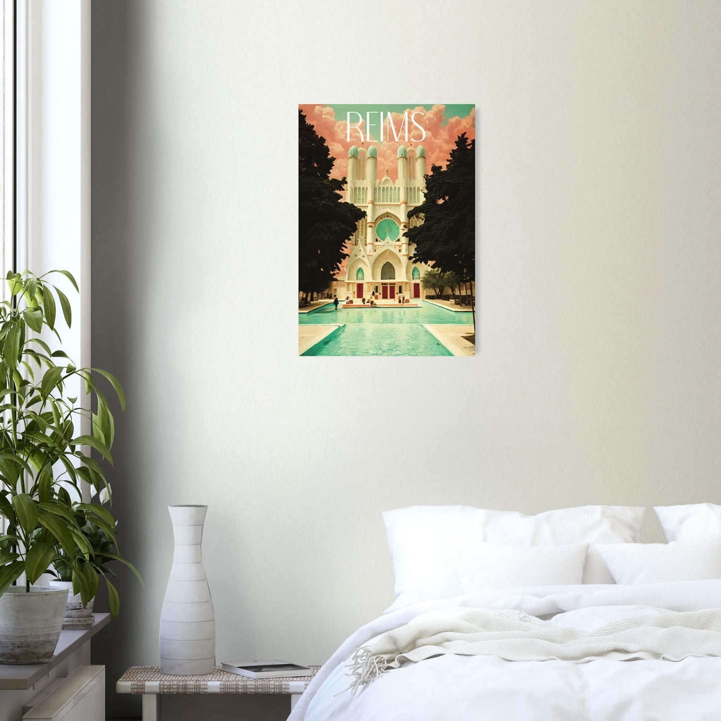 Affiche Reims Je t'aime colors