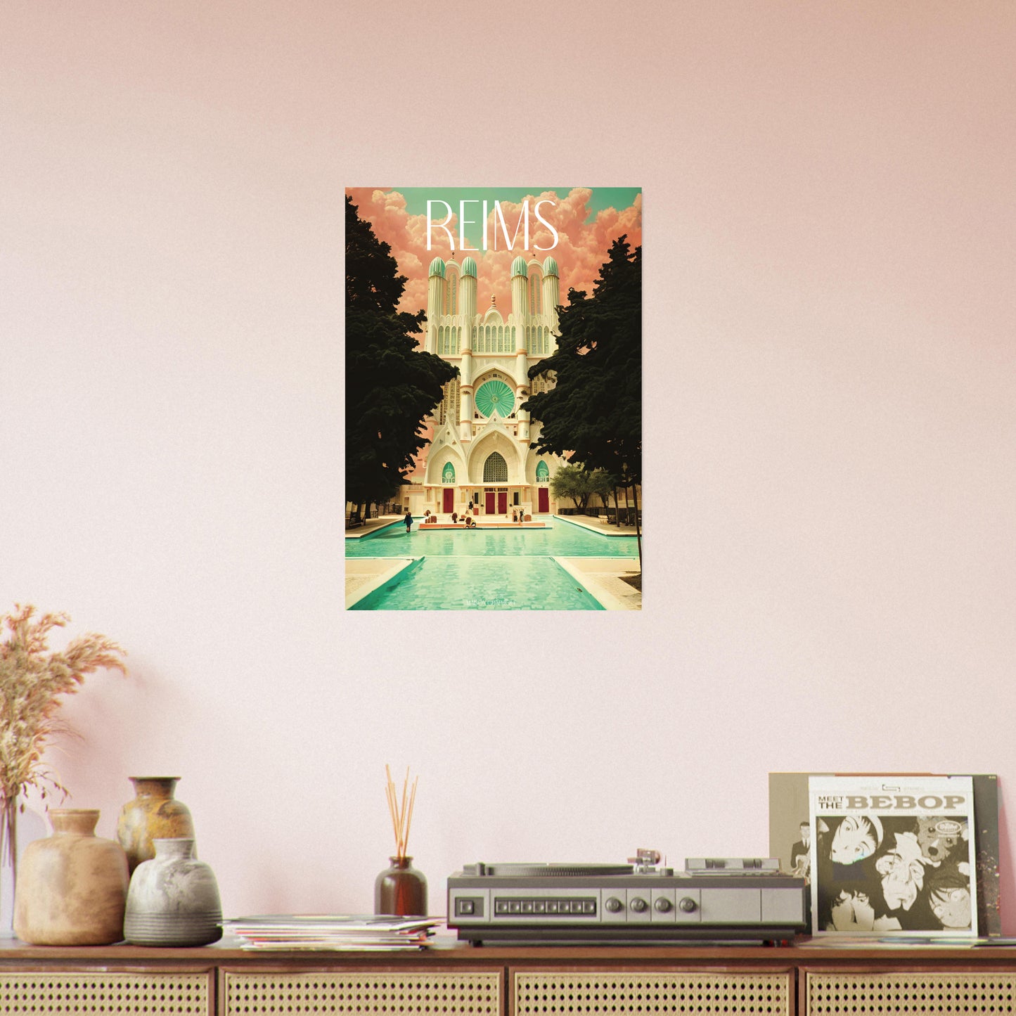 Affiche Reims Je t'aime colors