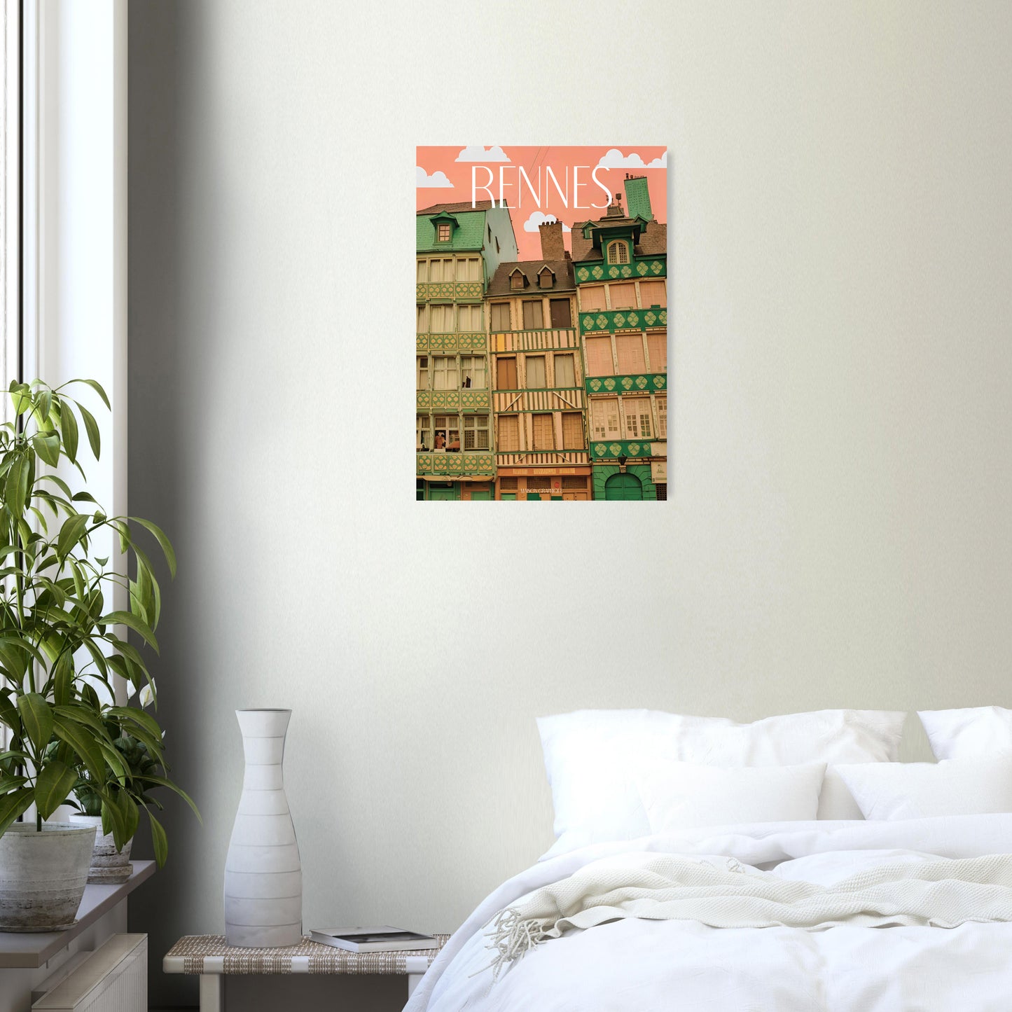 Affiche Rennes Je t'aime colors