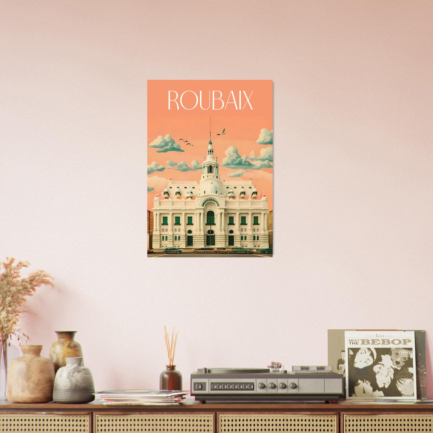 Affiche Roubaix Je t'aime colors