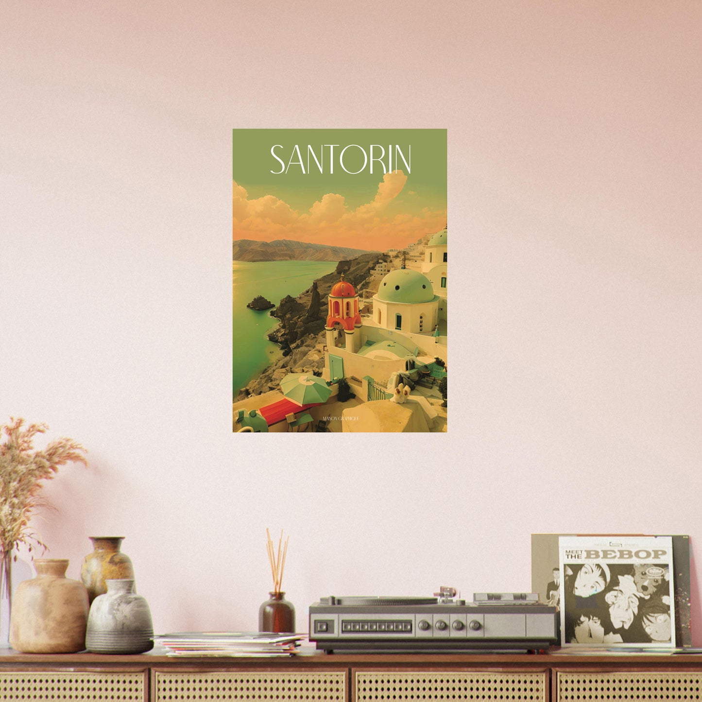 Affiche Santorin Je t'aime