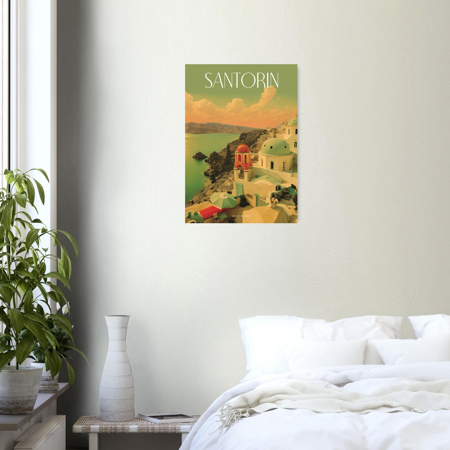 Affiche Santorin Je t'aime