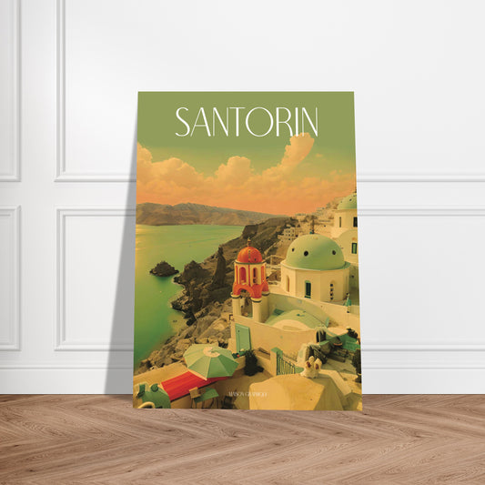 Affiche Santorin Je t'aime
