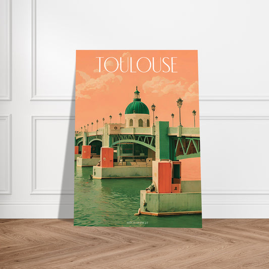 Affiche Toulouse Je t'aime colors