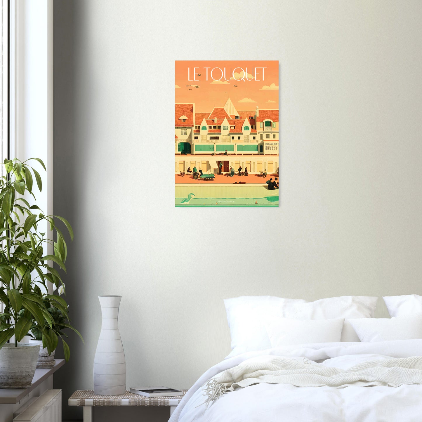 Affiche Le Touquet Je t'aime colors