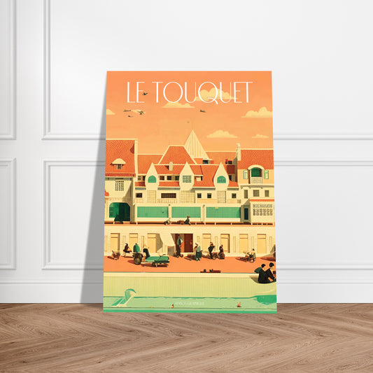 Affiche Le Touquet Je t'aime colors