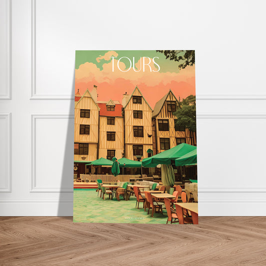 Affiche Tours Je t'aime colors