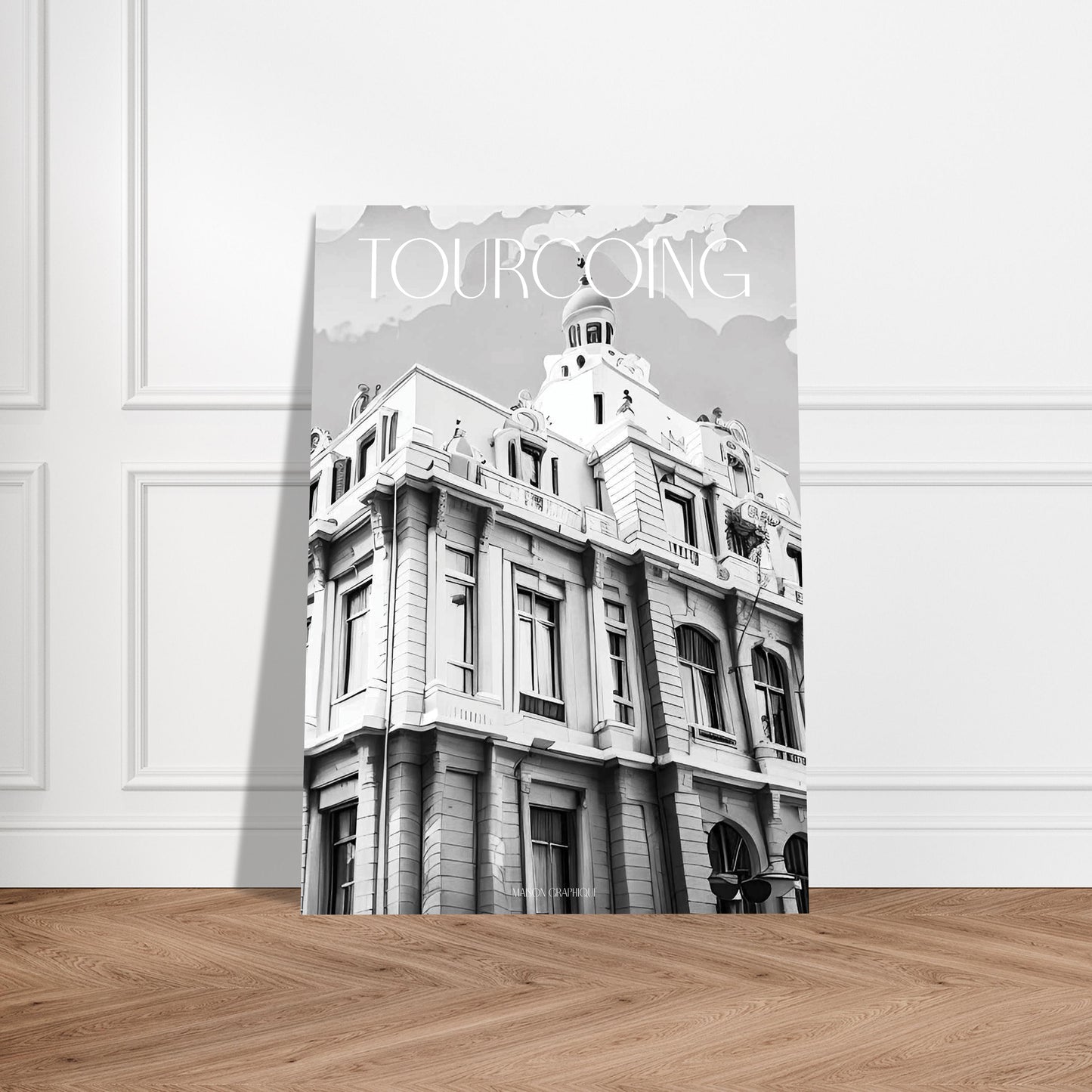 Affiche personnalisée Ville, Maison, Paysage, Je t'aime